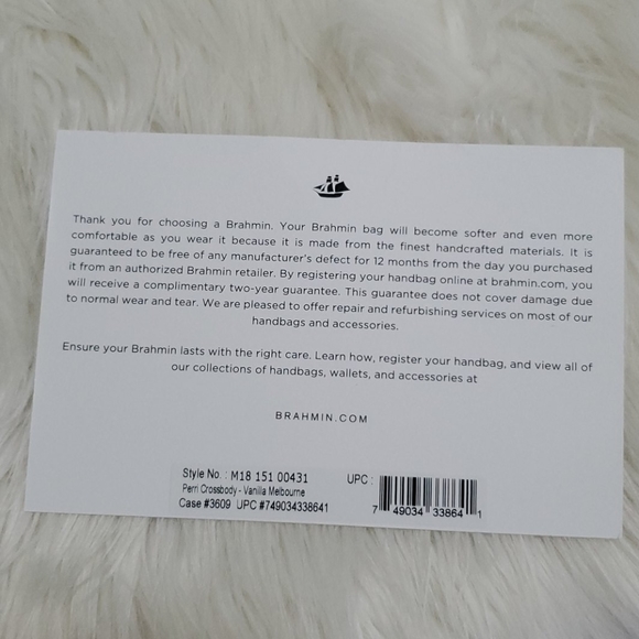 NWT Brahmin Perri Crossbody Bag Vanilla Melbourne - Picture 8 of 11